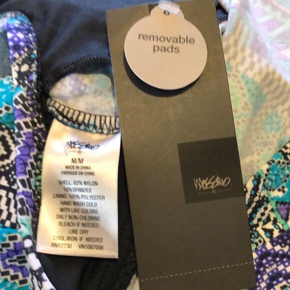 Mossimo NWT Geometric Print Tankini Top M - Picture 5 of 10
